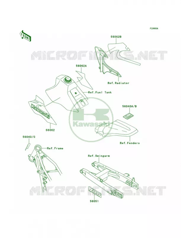 LabelsKX100-C2 Kawasaki MOTOS 100 1999 KX100  KX100-C2