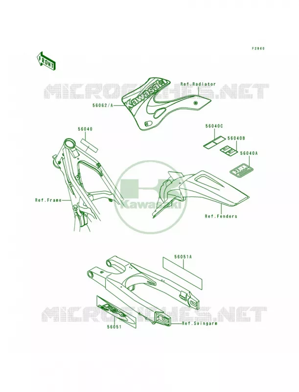 Labels Kawasaki MOTOS 125 1999 KX125  KX125-L1