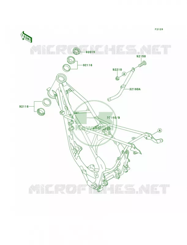 Frame Kawasaki MOTOS 80 1999 KX80  KX80-W2