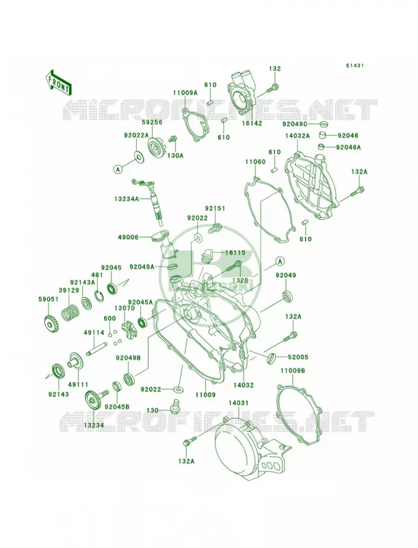 Engine Covers Kawasaki MOTOS 100 1998 KX100  KX100-C1