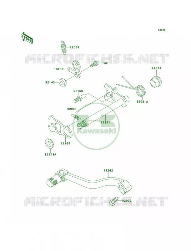 Gear Change Mechanism Kawasaki MOTOS 100 1998 KX100  KX100-C1