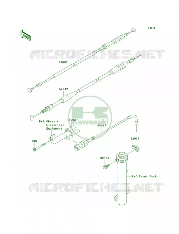 Cables Kawasaki MOTOS 110 2009 KLX110 Monster Energy  KLX110A9FA