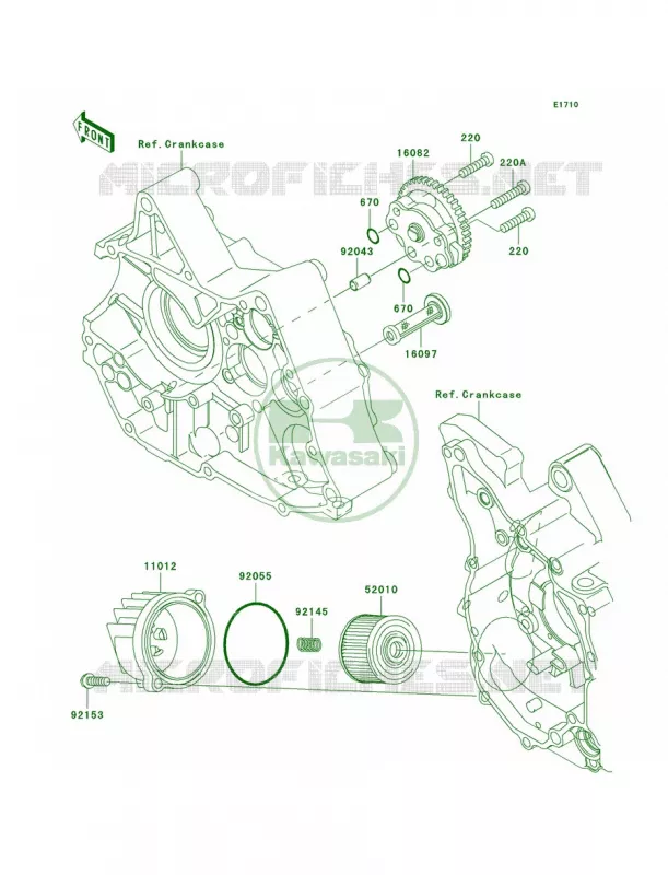 Oil Pump Kawasaki MOTOS 110 2009 KLX110 Monster Energy  KLX110A9FA