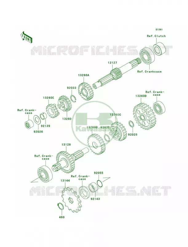 Transmission Kawasaki MOTOS 110 2009 KLX110 Monster Energy  KLX110A9FA