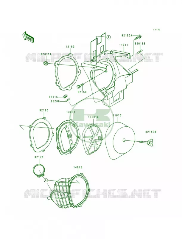 Air Cleaner Kawasaki MOTOS 250 1998 KX250  KX250-K5