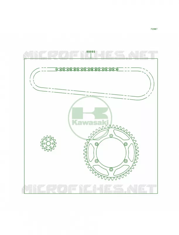 Chain Kit Kawasaki MOTOS 250 1998 KX250  KX250-K5