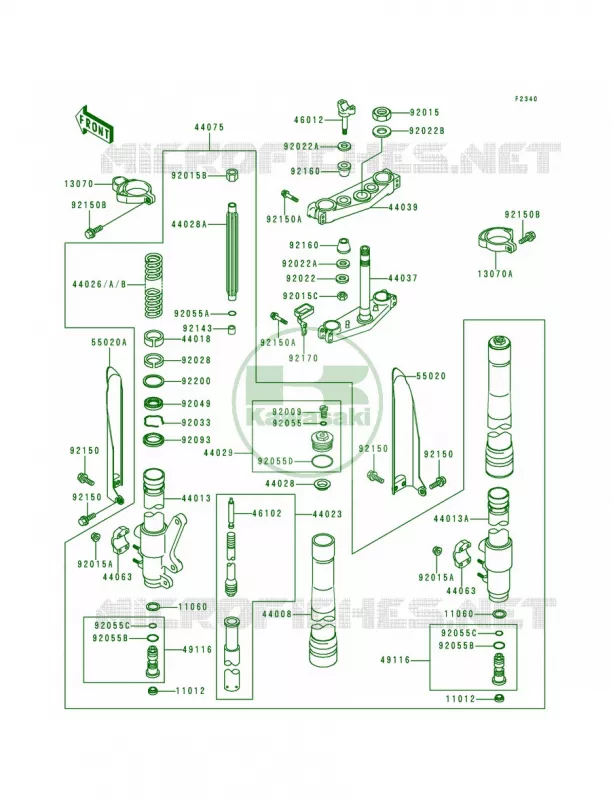 Front Fork Kawasaki MOTOS 250 1998 KX250  KX250-K5