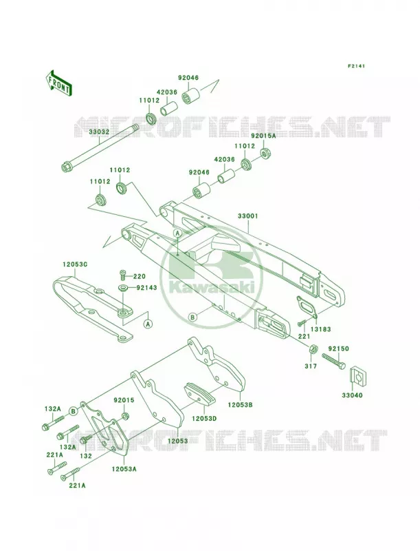 Swingarm Kawasaki MOTOS 500 1998 KX500  KX500-E10