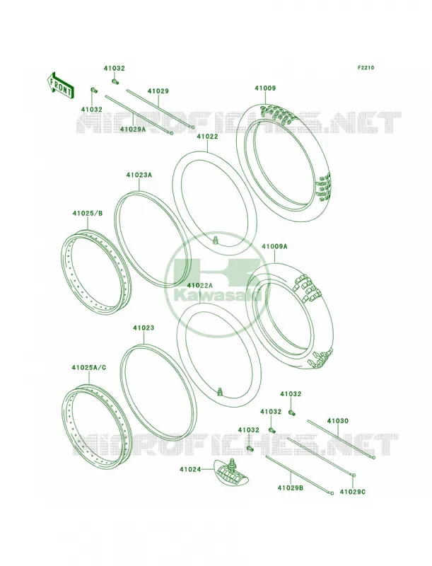 WheelsTires Kawasaki MOTOS 60 1998 KX60  KX60-B14