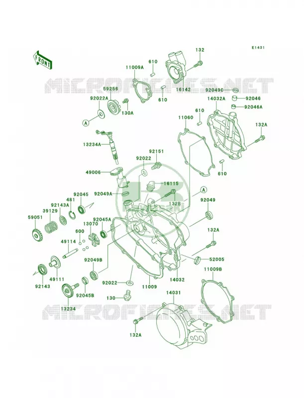 Engine Covers Kawasaki MOTOS 80 1998 KX80  KX80-W1