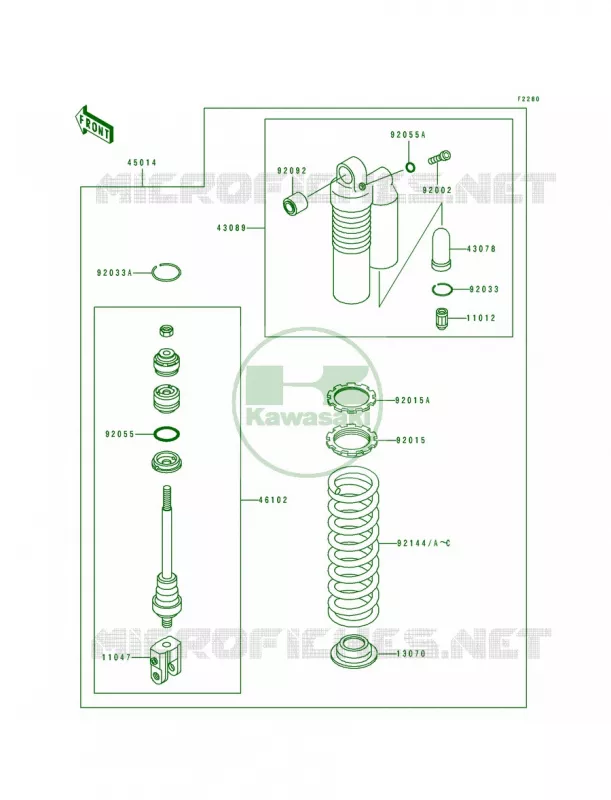 Shock Absorbers Kawasaki MOTOS 100 1997 KX100  KX100-B7