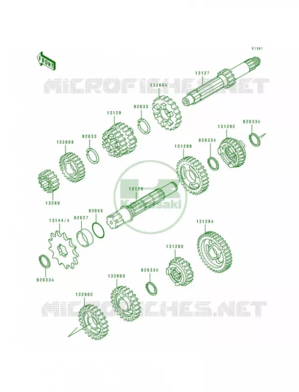 Transmission Kawasaki MOTOS 100 1997 KX100  KX100-B7