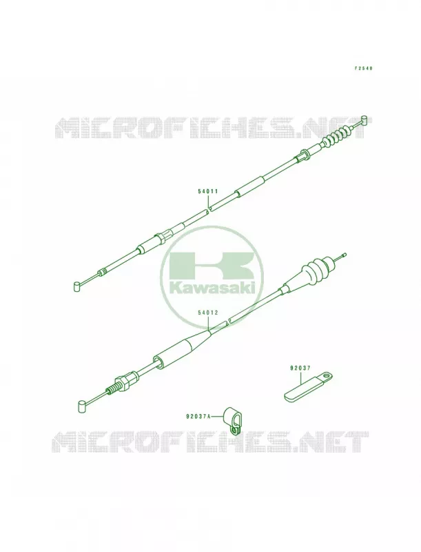 Cables Kawasaki MOTOS 125 1997 KX125  KX125-K4