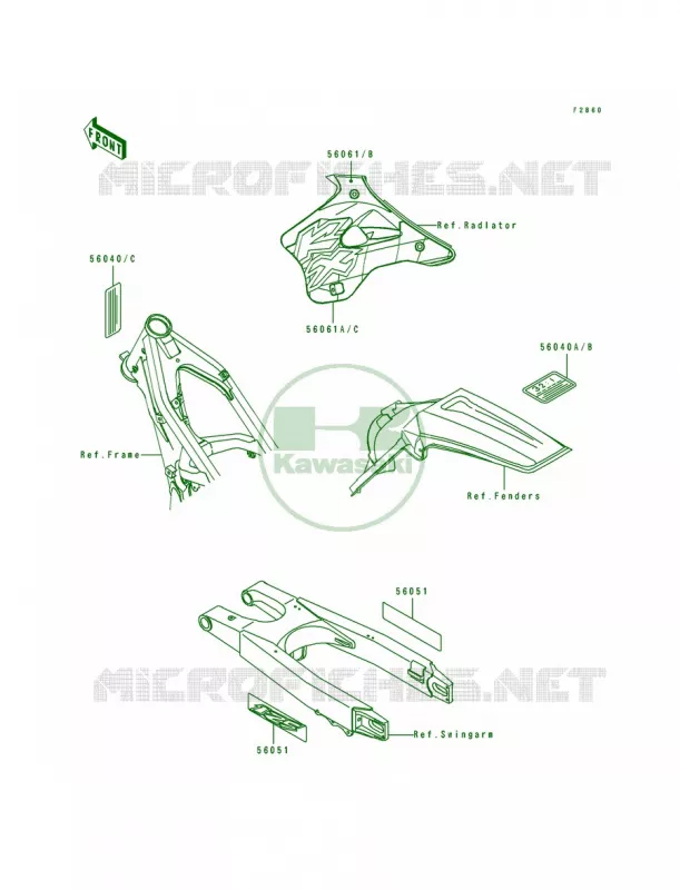 Labels Kawasaki MOTOS 125 1997 KX125  KX125-K4
