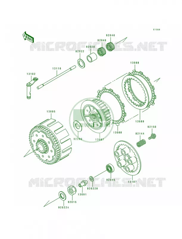 Clutch Kawasaki MOTOS 250 1997 KX250  KX250-K4