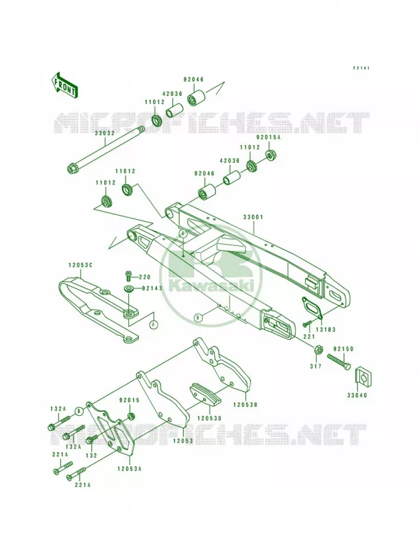 Swingarm Kawasaki MOTOS 500 1997 KX500  KX500-E9