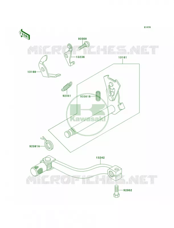 Gear Change Mechanism Kawasaki MOTOS 60 1997 KX60  KX60-B13