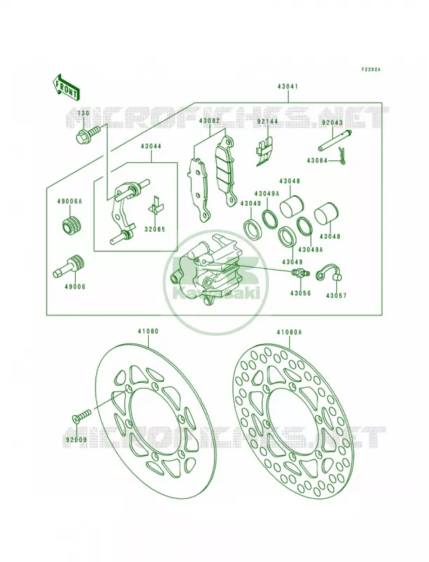 Front BrakeKX80-R7 Kawasaki MOTOS 80 1997 KX80  KX80-R7