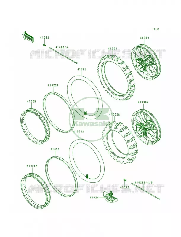WheelsTires Kawasaki MOTOS 80 1997 KX80  KX80-R7