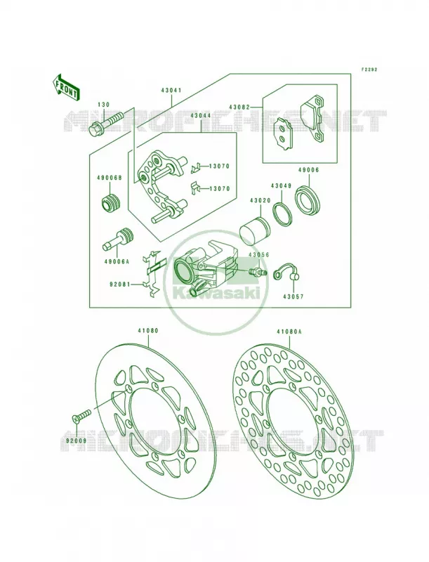 Front BrakeKX100-B5B6 Kawasaki MOTOS 100 1996 KX100  KX100-B6