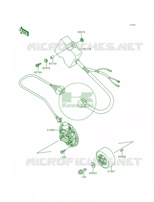 Generator Kawasaki MOTOS 125 1996 KX125  KX125-K3