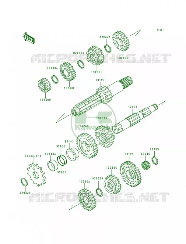 Transmission Kawasaki MOTOS 250 1996 KX250  KX250-K3