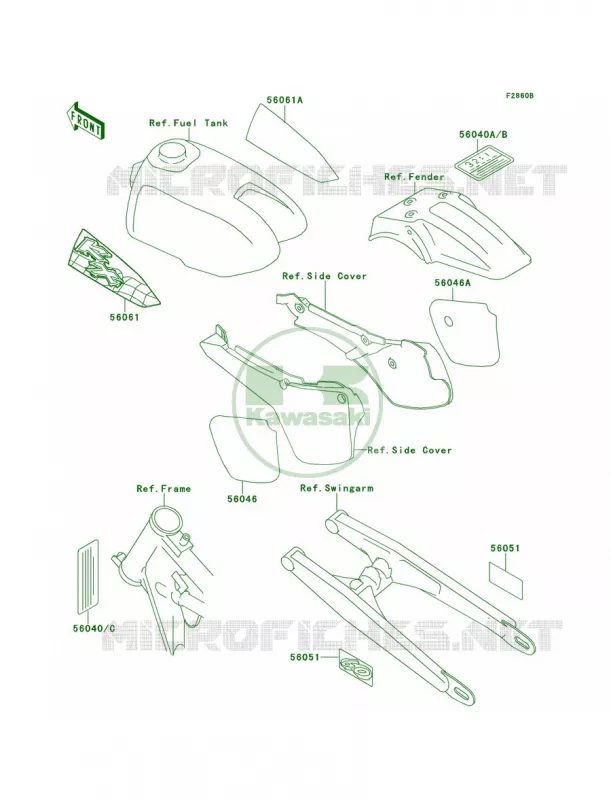 LabelsKX60-B12 Kawasaki MOTOS 60 1996 KX60  KX60-B12