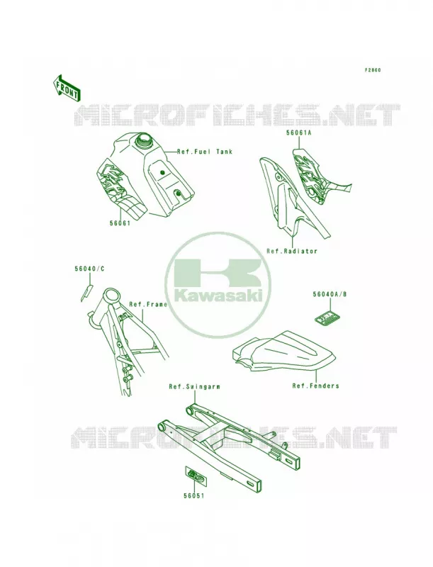 LabelsKX80-R6 Kawasaki MOTOS 80 1996 KX80  KX80-R6