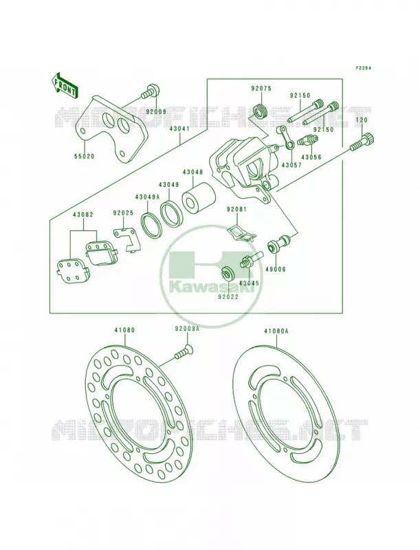 Rear Brake Kawasaki MOTOS 80 1996 KX80  KX80-R6