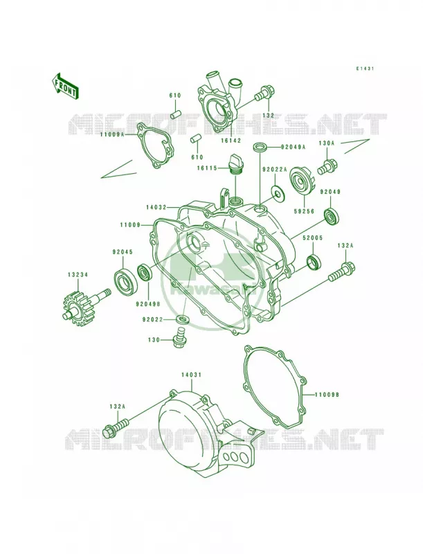 Engine Covers Kawasaki MOTOS 100 1995 KX100  KX100-B5