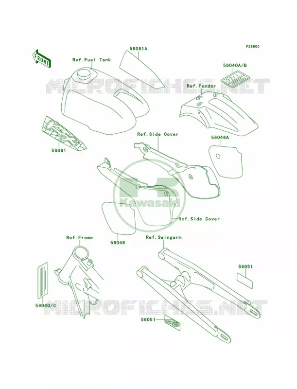 LabelsKX60-B13 Kawasaki MOTOS 60 1995 KX60  KX60-B11