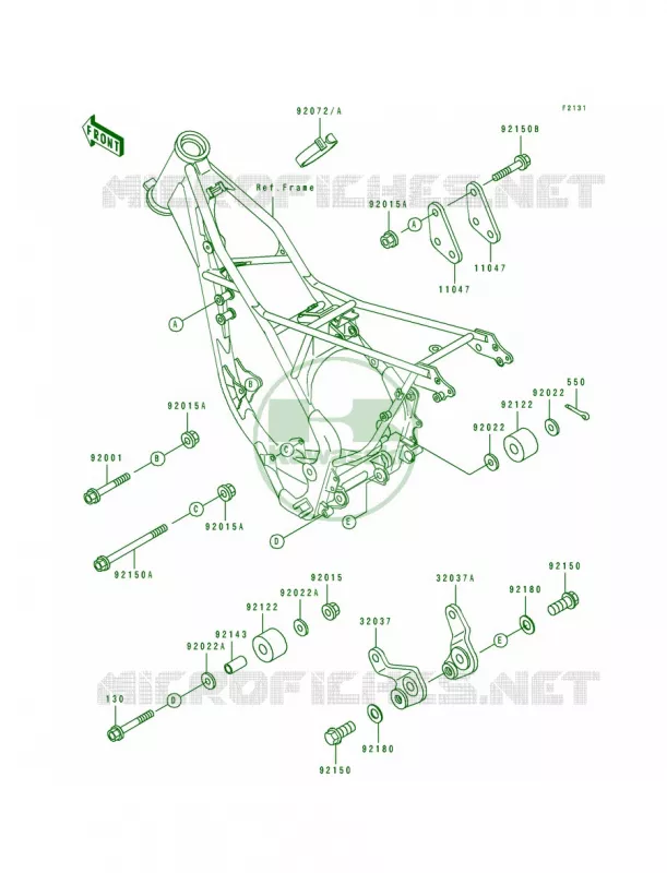 Frame Fittings Kawasaki MOTOS 80 1995 KX80  KX80-R5