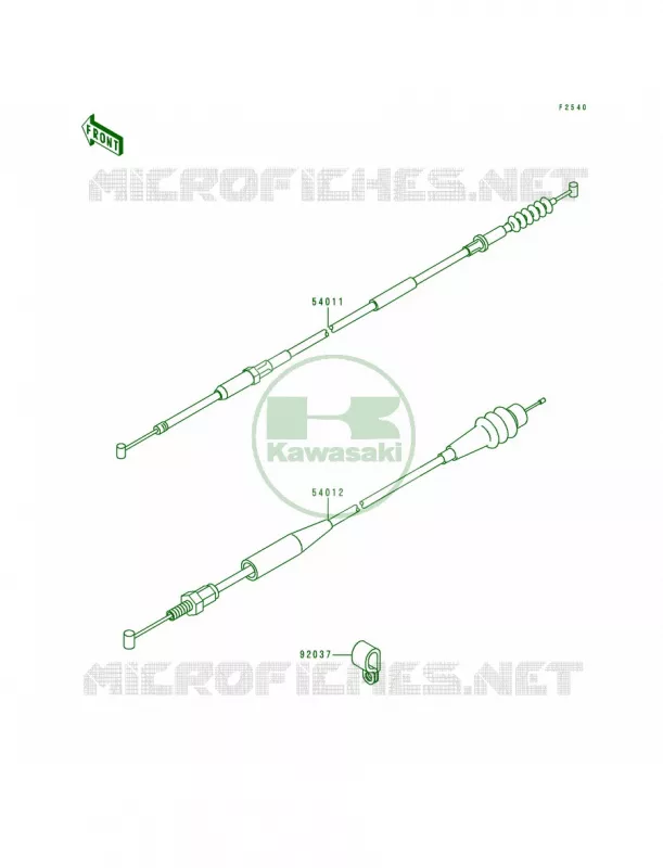 Cables Kawasaki MOTOS 125 1994 KX125  KX125-K1