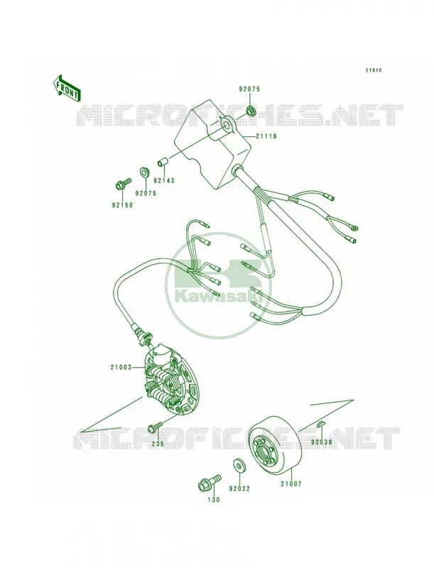 Generator Kawasaki MOTOS 125 1994 KX125  KX125-K1