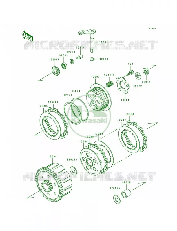 Clutch Kawasaki MOTOS 80 1994 KX80 Big Wheels  KX80-T4