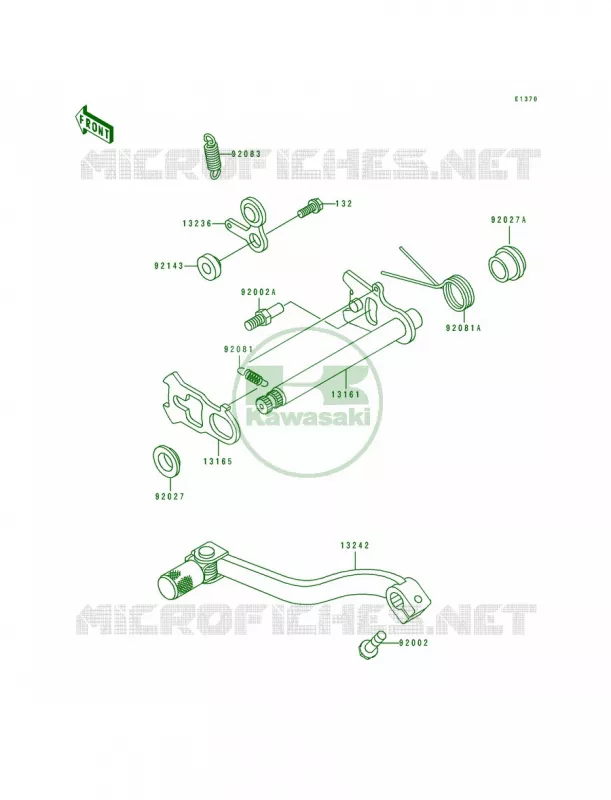 Gear Change Mechanism Kawasaki MOTOS 80 1994 KX80 Big Wheels  KX80-T4