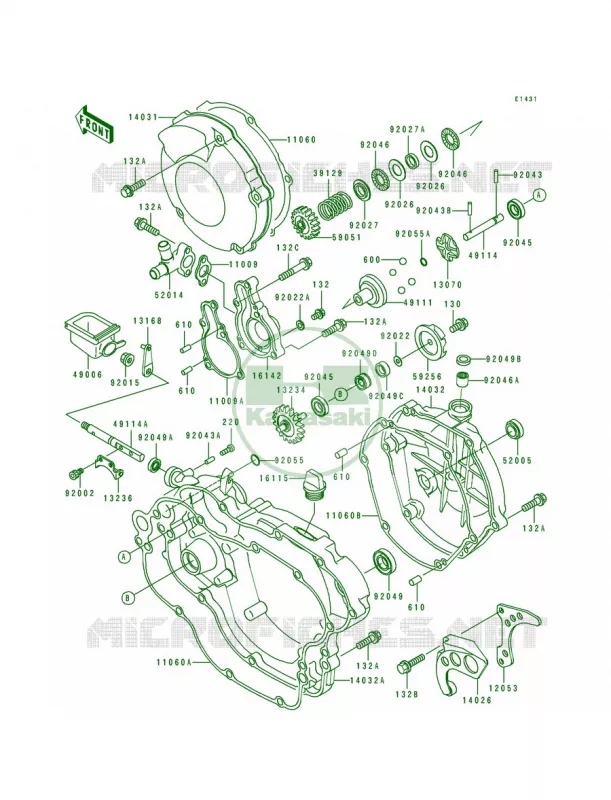 Engine Cover Kawasaki MOTOS 125 1993 KX125  KX125-J2