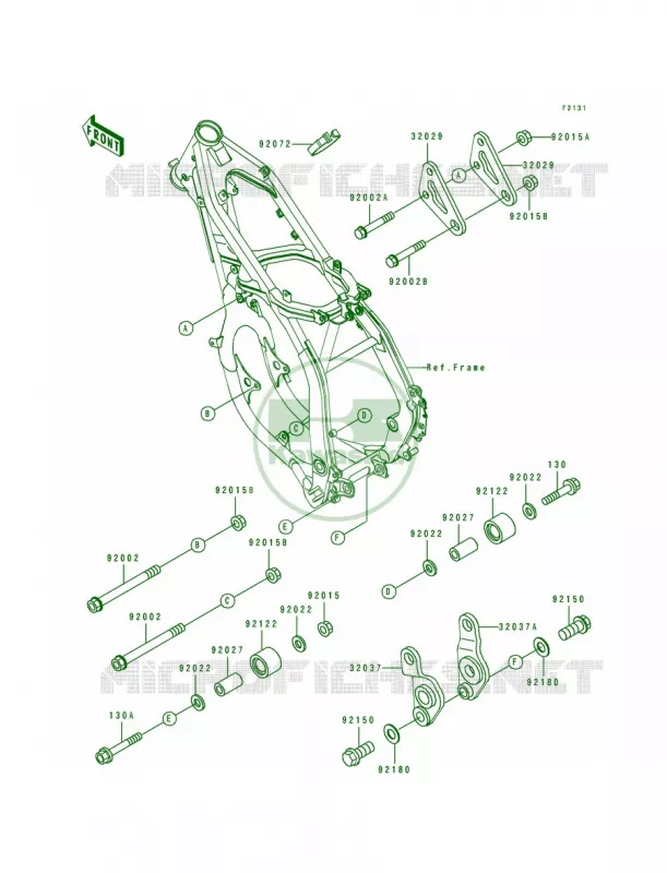 Frame Fitting Kawasaki MOTOS 125 1993 KX125  KX125-J2