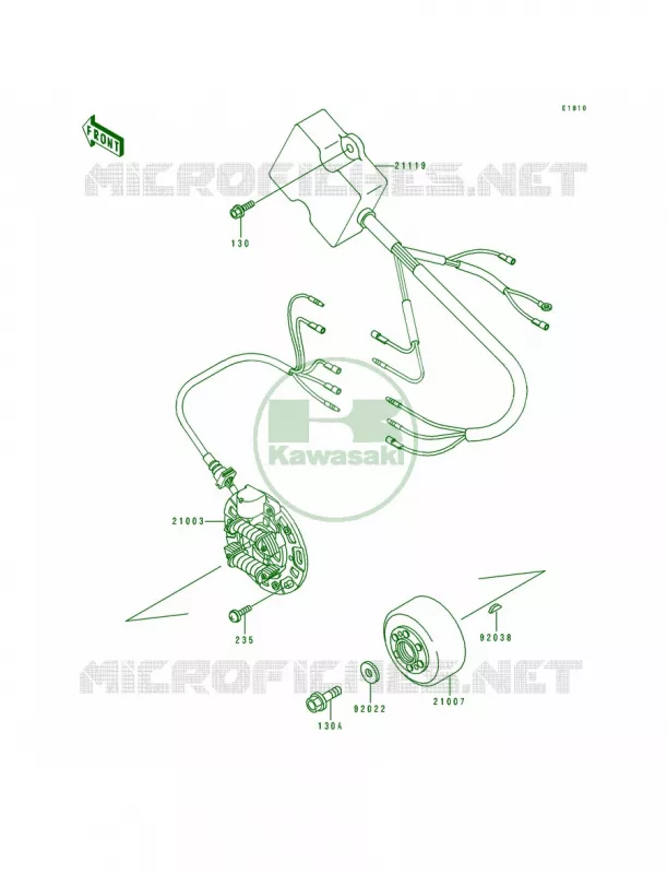 Generator Kawasaki MOTOS 125 1993 KX125  KX125-J2