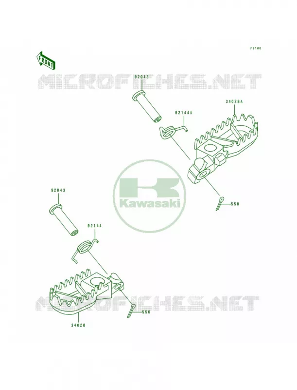 Step Kawasaki MOTOS 250 1993 KX250  KX250-J2