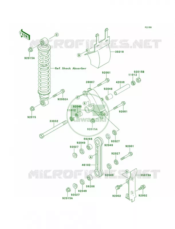 Suspension Kawasaki MOTOS 60 1993 KX60  KX60-B9