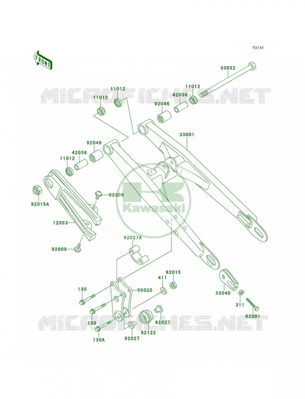 Swing Arm Kawasaki MOTOS 60 1993 KX60  KX60-B9