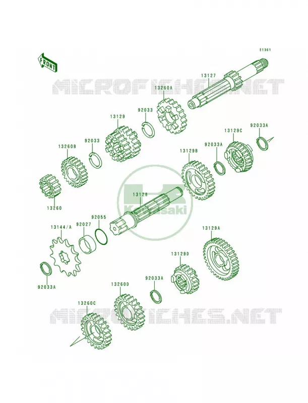 Transmission Kawasaki MOTOS 80 1993 KX80  KX80-R3