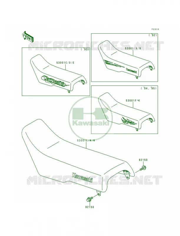Seat Kawasaki MOTOS 500 1992 KX500  KX500-E4
