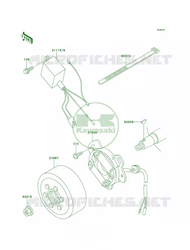 Generator Kawasaki MOTOS 60 1992 KX60  KX60-B8