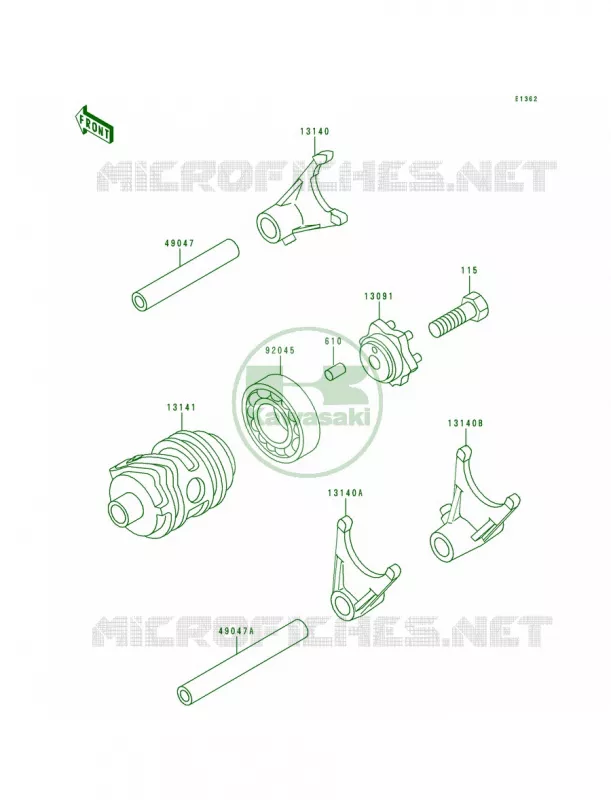 Change DrumShift Fork Kawasaki MOTOS 80 1992 KX80 Big Wheels  KX80-T2