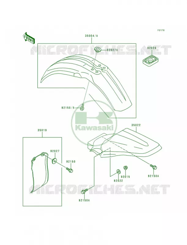 Fender Kawasaki MOTOS 80 1992 KX80 Big Wheels  KX80-T2