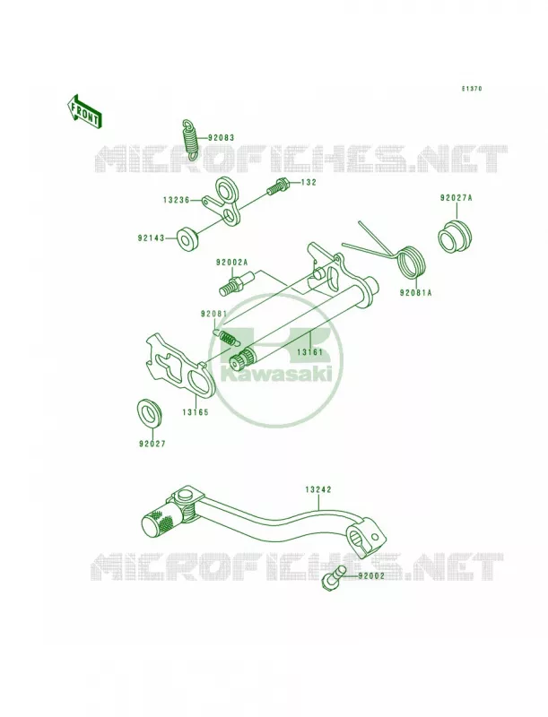 Gear Change Mechanism Kawasaki MOTOS 80 1992 KX80 Big Wheels  KX80-T2