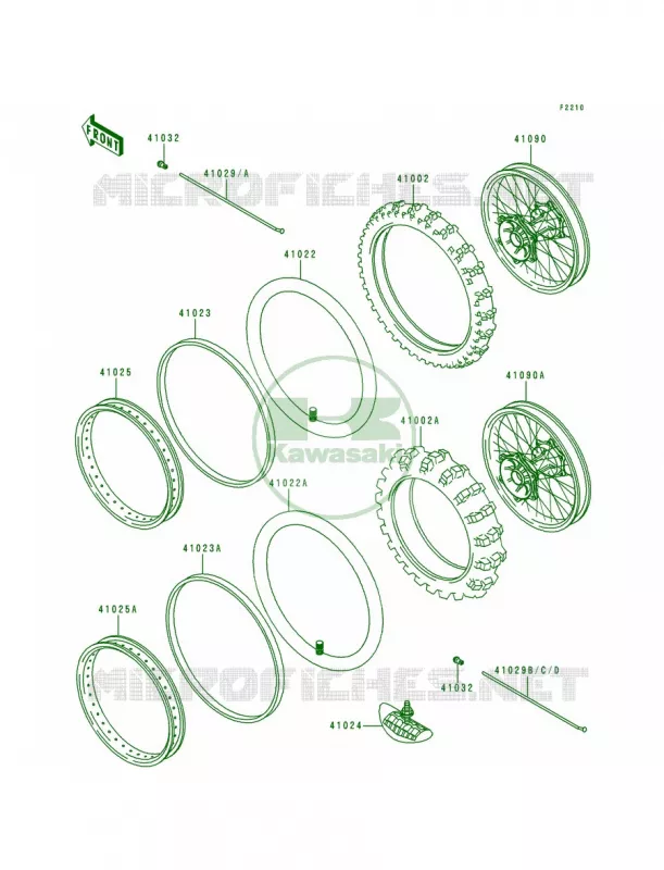 TireKX80-R2R3 Kawasaki MOTOS 80 1992 KX80 Big Wheels  KX80-T2