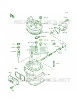 Cylinder HeadCylinderKX125 H1 pour Kawasaki KX125 1991